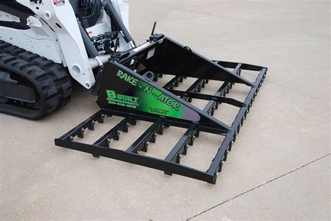 how does a skid steer landscape rake work|pull behind landscape rake rental.